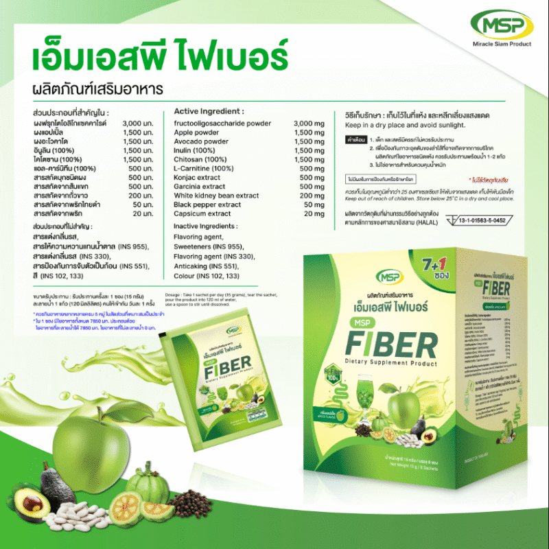MSP ไฟเบอร์ (กลิ่นแอปเปิล)